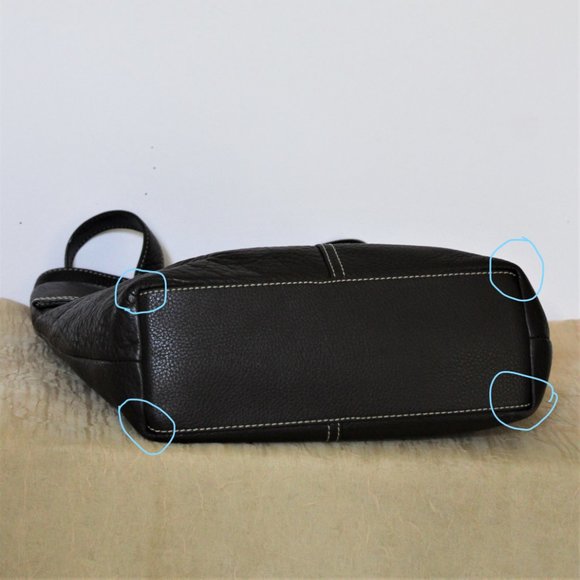 Dark Brown Leather Medium Tote - Picture 9 of 9